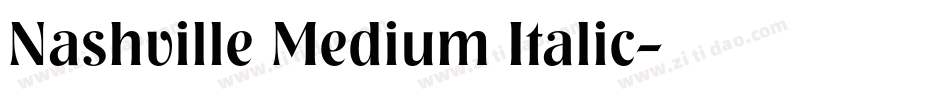 Nashville Medium Italic字体转换